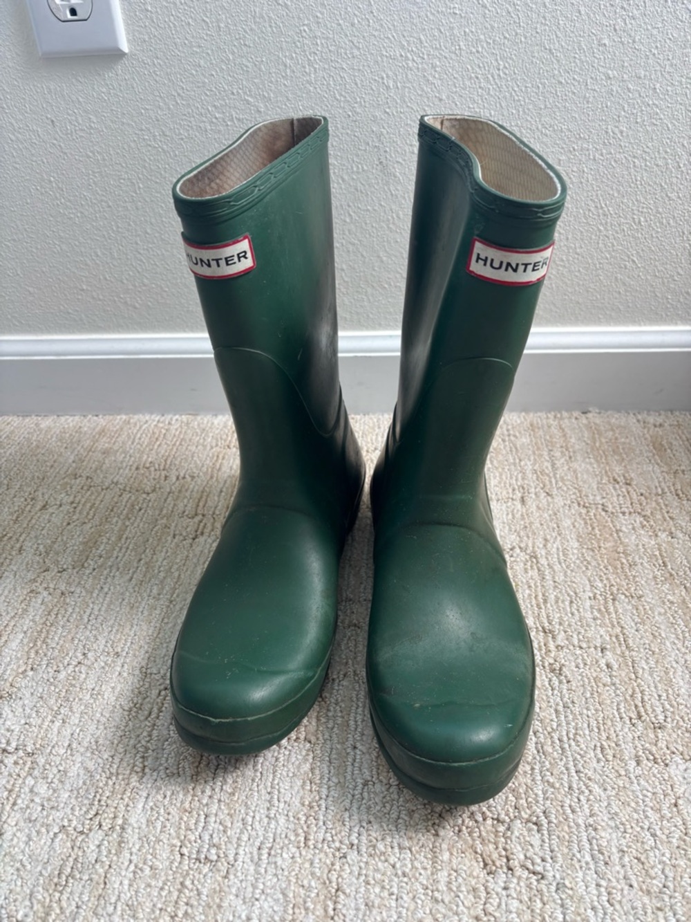 Hunter Tall Dark Green Rubber Rain Boots